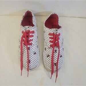 Disney Minnie Mouse Sz 10 White w Black Polka Dot Womens Tennis /Sneakers Shoes